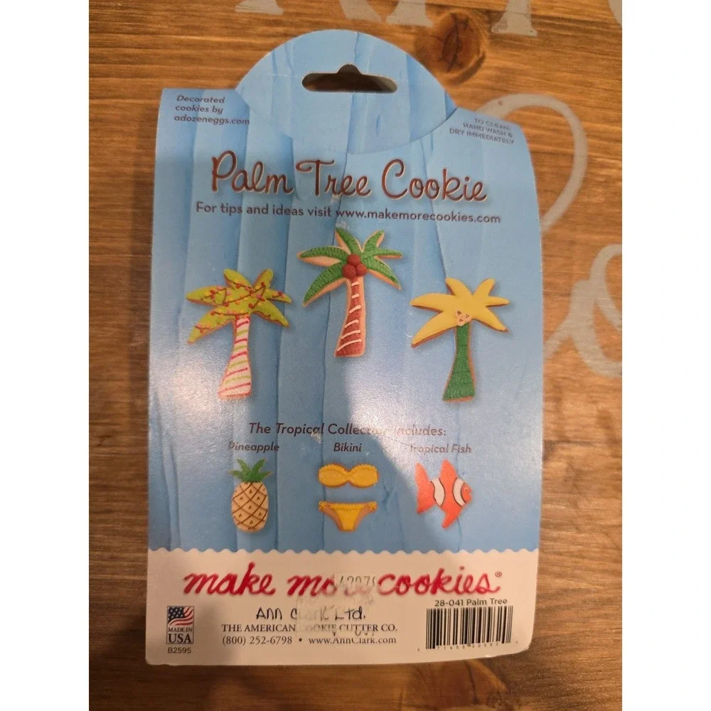 NEW Ann Clark Palm Tree Tropical Collection‎ Metal Cookie Cutter